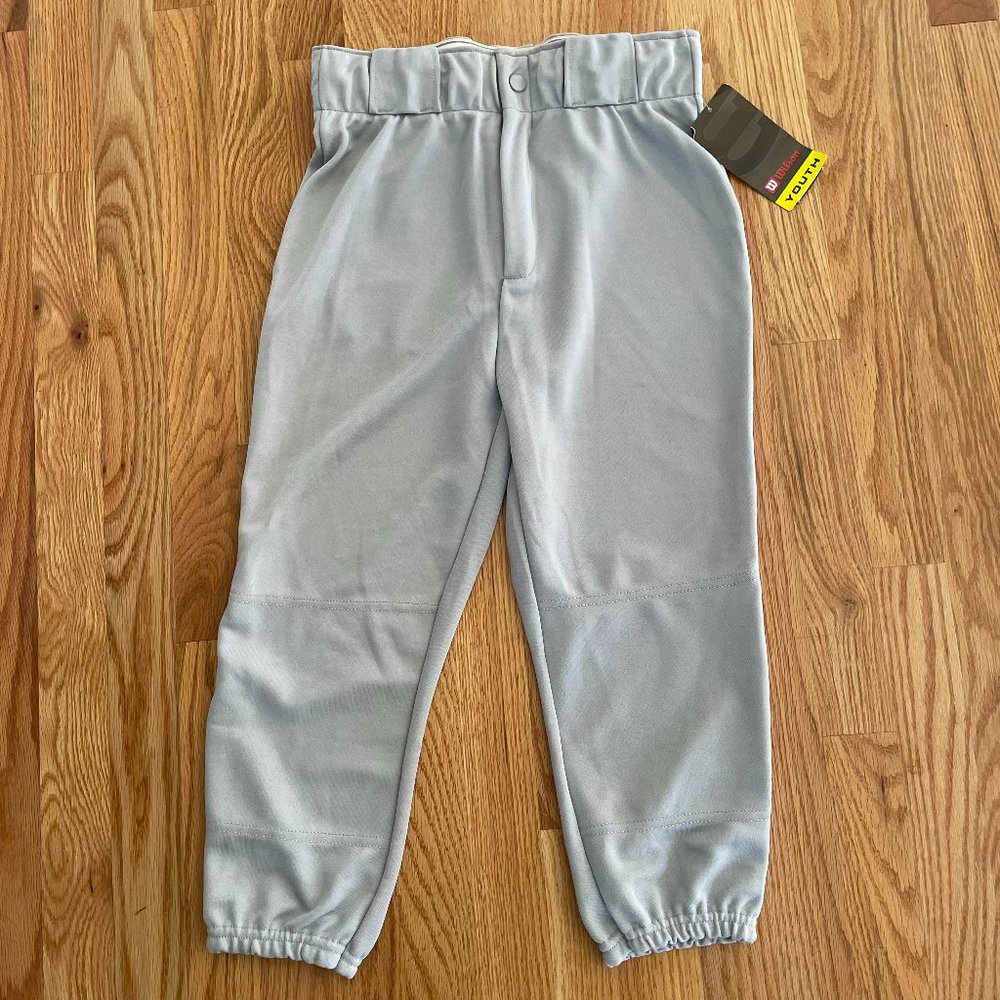 Wilson Classic Fit Boys Baseball Pants in Blue Gray Style A4281 Youth Size L NWT